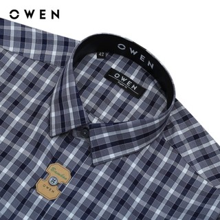 OWEN - Áo sơ mi dài tay Regularfit AR240500DT màu Xám đậm chất liệu Viscose - Polyester