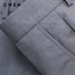 OWEN - Quần tây Slim Fit QS231728 màu Ghi chất liệu Rayon - Polyester - Spandex