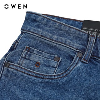 OWEN - Quần jean Regular Fit QJR231899 màu Xanh chất liệu Cotton-Spandex
