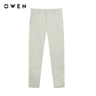 OWEN - Quần khaki Slim Fit QKS241390 màu Kem chất liệu Cotton - Spandex