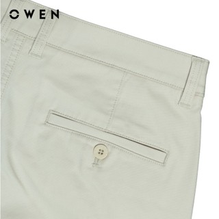 OWEN - Quần khaki Slim Fit QKS241390 màu Kem chất liệu Cotton - Spandex