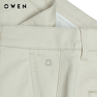 OWEN - Quần khaki Slim Fit QKS241390 màu Kem chất liệu Cotton - Spandex
