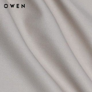 OWEN - Áo sơ mi ngắn tay Body Fit AB240714NT màu Be chất liệu Viscose (From bamboo) - Polyester - Spandex