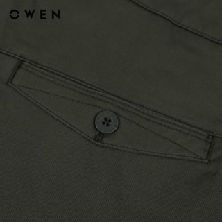 OWEN - Quần short Slim Fit SK231929 màu Xanh rêu chất liệu CVC Spandex