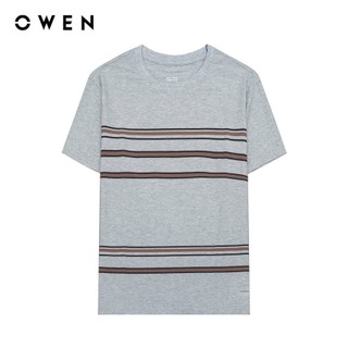 OWEN - Áo Tshirt ngắn tay Body Fit TSN233237 màu Ghi chất liệu CVC Spandex