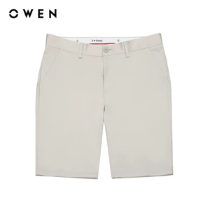 OWEN - Quần short Slim Fit SK241374 màu Be chất liệu Renu