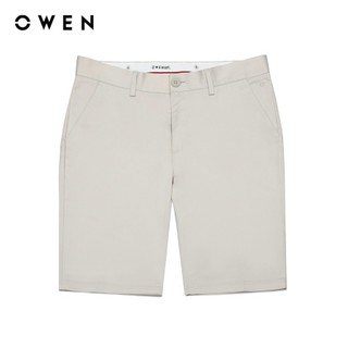 OWEN - Quần short Slim Fit SK241374 màu Be chất liệu Renu