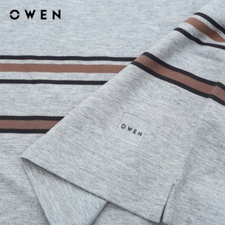 OWEN - Áo Tshirt ngắn tay Body Fit TSN233237 màu Ghi chất liệu CVC Spandex