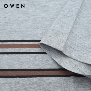 OWEN - Áo Tshirt ngắn tay Body Fit TSN233237 màu Ghi chất liệu CVC Spandex