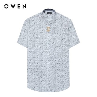 OWEN - Áo sơ mi ngắn tay Slim Fit AS240555N màu Trắng chất liệu Bamboo