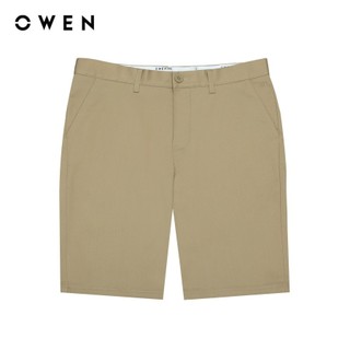 OWEN - Quần short Slim Fit SK241375 màu Be đậm chất liệu Renu