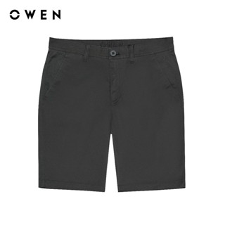 OWEN - Quần short Slim Fit SK241230 màu Nâu rêu chất liệu CVC Spandex
