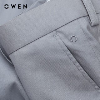 OWEN - Quần tây Slim Fit QS242802 màu Xám nhạt chất liệu Polyester-Rayon-Spandex