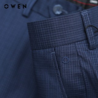 OWEN - Quần tây Carrot Fit QCAT231726 màu Xanh chất liệu TR Spandex