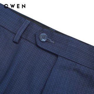 OWEN - Quần tây Carrot Fit QCAT231726 màu Xanh chất liệu TR Spandex