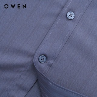 OWEN - Áo sơ mi dài tay Slim Fit AS240535D màu Xanh tím than chất liệu Polyester-Viscose-Spandex