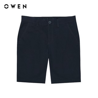 OWEN - Quần short Slim Fit SK241232 màu Xanh đen chất liệu CVC Spandex