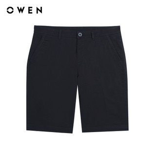 OWEN - Quần short Slim Fit SK241380 màu Đen chất liệu Cotton- Spandex