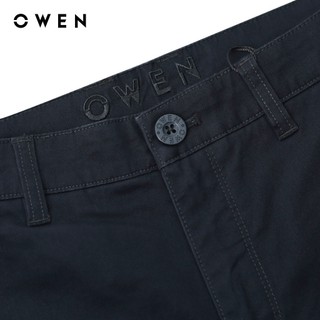 OWEN - Quần short Slim Fit SK241232 màu Xanh đen chất liệu CVC Spandex