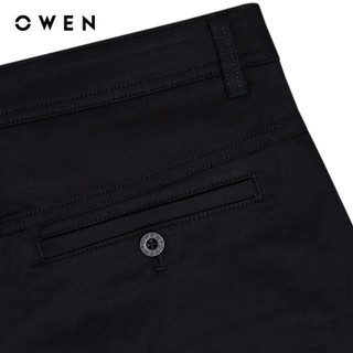 OWEN - Quần short Slim Fit SK241380 màu Đen chất liệu Cotton- Spandex
