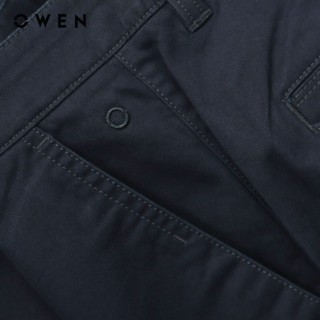 OWEN - Quần short Slim Fit SK241232 màu Xanh đen chất liệu CVC Spandex
