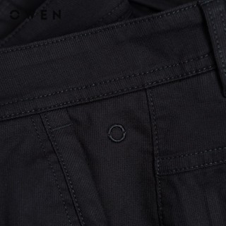OWEN - Quần short Slim Fit SK241380 màu Đen chất liệu Cotton- Spandex
