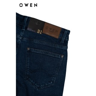 OWEN - Quần jean Slim Fit QJS241261 màu Xanh đậm chất liệu Cotton - Spandex