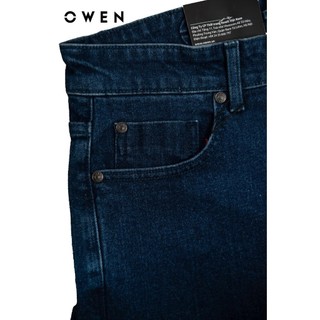 OWEN - Quần jean Slim Fit QJS241261 màu Xanh đậm chất liệu Cotton - Spandex