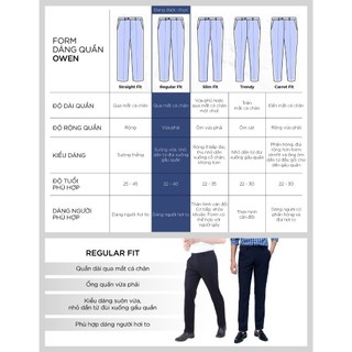 OWEN - Quần tây Regular Fit QR231510R1 màu Đen