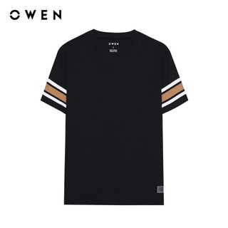 OWEN - Áo Tshirt ngắn tay Body Fit TSN231459 màu Đen chất liệu CVC Spandex
