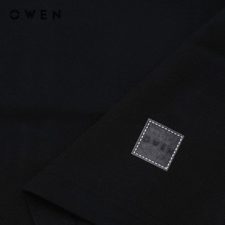 OWEN - Áo Tshirt ngắn tay Body Fit TSN231459 màu Đen chất liệu CVC Spandex