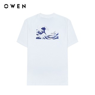OWEN - Áo Tshirt ngắn tay Relaxfit TSN243824 màu Trắng chất liệu CVC Spandex