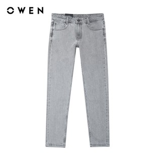 OWEN - Quần jean Slim Fit QJS241263 màu Xám nhạt chất liệu Cotton- Spandex