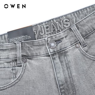 OWEN - Quần jean Slim Fit QJS241263 màu Xám nhạt chất liệu Cotton- Spandex