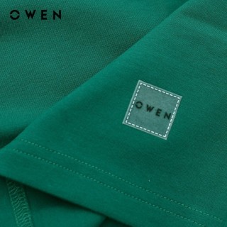OWEN - Áo Tshirt ngắn tay Body Fit TSN231460 màu Xanh lá chất liệu CVC Spandex