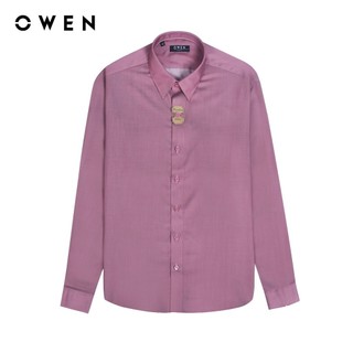 OWEN - Áo sơ mi dài tay Slim Fit AS230655D màu Đỏ chất liệu Bamboo