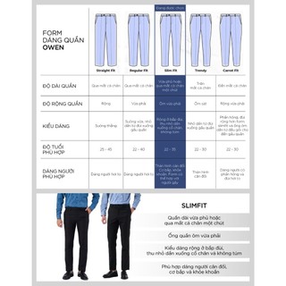 OWEN - Quần tây Slim Fit QS231721 màu Be chất liệu Rayon - Polyester - Spandex