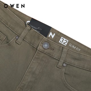 OWEN - Quần jean Slim Fit QJS231890 màu Nâu chất liệu Cotton Spandex