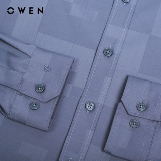 OWEN - Áo sơ mi dài tay Slim Fit AS230564D màu Ghi chất liệu Bamboo