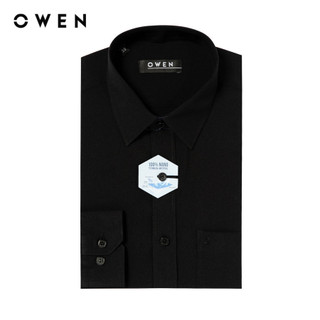 OWEN - Áo sơ mi dài tay Regular Fit AR230338DT màu Đen chất liệu Nano
