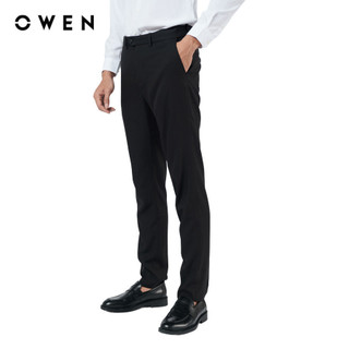 OWEN - Quần tây Regular Fit QR231502 màu Đen chất liệu Polyester-Rayon-Spandex
