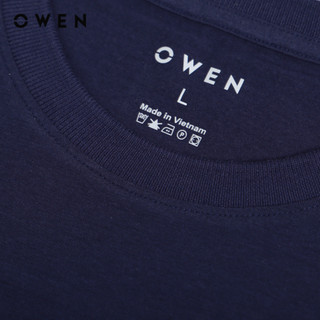 OWEN - Áo thun nam Tshirt Body Fit TSN232723 màu Navy chất liệu Cotton Modal