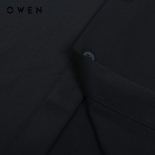 OWEN - Áo sơ mi ngắn tay Regular Fit AR230339NT màu Đen chất liệu Nano