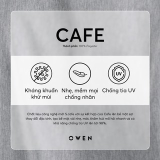 OWEN - Áo sơ mi ngắn tay Body Fit AB230755NT màu Xanh rêu chất liệu 100% Cafe