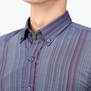 OWEN - Áo sơ mi dài tay Slim Fit AS220120D màu Navy chất liệu Bamboo