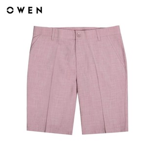OWEN - Quần short Slim Fit ST231280 màu Hồng chất liệu Tencel-Rayon-Spandex