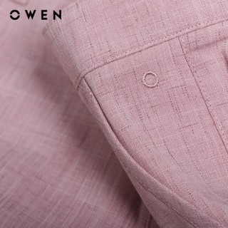 OWEN - Quần short Slim Fit ST231280 màu Hồng chất liệu Tencel-Rayon-Spandex
