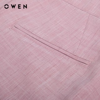 OWEN - Quần short Slim Fit ST231280 màu Hồng chất liệu Tencel-Rayon-Spandex