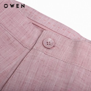 OWEN - Quần short Slim Fit ST231280 màu Hồng chất liệu Tencel-Rayon-Spandex