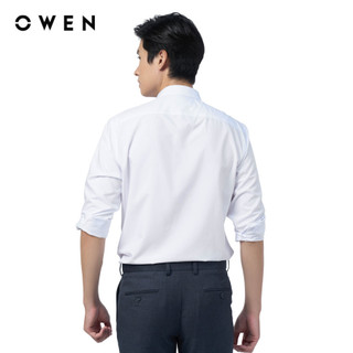 OWEN - Áo sơ mi dài tay Regular Fit AR230315DT màu Trắng chất liệu Nano
